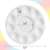 image:imageMr Pen Round Paint Tray Palettes 8 Pack  Plastic White Palettes for Students Kids Paint Holder DIY Craft Class Painting8 Pack