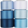 image:imageMr Pen Satin Ribbon 6 Rolls 1 Inch 5 YardsRoll  Shades of Blue Satin Ribbon 1 Inch
