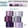image:imageMr Pen Satin Ribbon 6 Rolls 1 Inch 5 YardsRoll  Shades of Purple Satin Ribbon 1 Inch