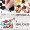 image:imageMr Pen Self Adhesive Magnet Square 150 pcs Flexible and Extra Thin  08x08 Magnetic Square with Adhesive Backing Perfect for Crafts DIY Projects amp Decorative MagnetBlack Round