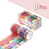image:imageMr Pen Washi Tape Set 15 Rolls Assorted Sizes 5 YardsRoll  Washi Tape for Scrapbook Arts Crafts Journals and Planners Woodland WhisperGeo Labyrinth