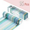 image:imageMr Pen Washi Tape Set 15 Rolls Assorted Sizes 5 YardsRoll  Washi Tape for Scrapbook Arts Crafts Journals and Planners Woodland WhisperOcean Breez