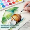 image:imageMr Pen Watercolor Brush Pens 12 pcs  6 x Point Tips and 6 x Flat Tips Styles Nylon Bristles Refillable Watercolor Pens for Acrylic Gouache Crayons