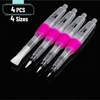 image:imageMr Pen Watercolor Brush Pens 4 pcs 3 x Point Tips and Flat Tips Styles  Large Nylon Bristles Refillable Watercolor Pens for Acrylic Gouache Crayons Ideal for Artists Drawing Sketching