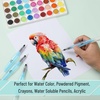 image:imageMr Pen Watercolor Brush Pens 4 pcs 4 x Point Tips Blue Set Large  Nylon Bristles Refillable Watercolor Pens for Acrylic Gouache Crayons Ideal for Artists Drawing Sketching