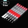 image:imageMr Pen Watercolor Brush Pens 6 pcs  3 x Point Tips and 3 x Flat Tips Styles Nylon Bristles Refillable Watercolor Pens for Acrylic Gouache Crayons