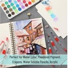 image:imageMr Pen Watercolor Brush Pens 6 pcs  3 x Point Tips and 3 x Flat Tips Styles Nylon Bristles Refillable Watercolor Pens for Acrylic Gouache Crayons