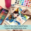 image:imageMr Pen Watercolor Brush Pens 9 pcs  6 x Point Tips and 3 x Flat Tips Styles Nylon Bristles Refillable Watercolor Pens for Acrylic Gouache Crayons