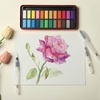 image:imageMr Pen Watercolor Brush Pens 9 pcs  6 x Point Tips and 3 x Flat Tips Styles Nylon Bristles Refillable Watercolor Pens for Acrylic Gouache Crayons