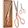 image:imageMr Pen Fabric Scissors amp Embroidery Scissors Set 85 and 35  Stainless Steel Rose Gold Heavy Duty Fabric Shears