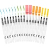 image:imageMr Pen Watercolor Brush Pens 18 pcs  9 x Point Tips and 9 x Flat Tips Styles Nylon Bristles Refillable Watercolor Pens for Acrylic Gouache Crayons