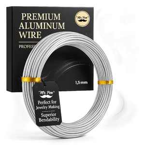 image:imageMr Pen 15 Gauge Aluminum Craft Wire 15 mm 325 Feet Bendable Metal Wire for Sculpting Jewelry Floral and Wreath Making Crafting Christmas Ornaments Beading Bonsai Training  Bendable Metal Wire for Jewelry Making Sculpting Floral Making Wreath Making Crafting Christmas Ornaments Beading325 Feet x 15 mm