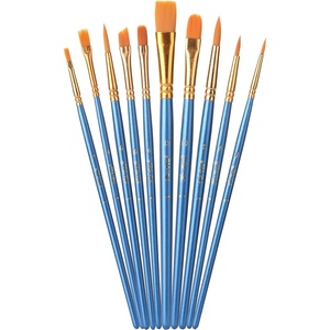 image:imageMr Pen Acrylic Paint Brushes Set 10 Pack Round amp Pointed Tip  Nylon Hair Artist Brushes for Watercolor Oil Rock Face Nail Miniature Canvas Detailing Drawing Art SuppliesBlue