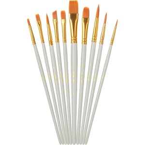 image:imageMr Pen Acrylic Paint Brushes Set 10 Pack Round amp Pointed Tip  Nylon Hair Artist Brushes for Watercolor Oil Rock Face Nail Miniature Canvas Detailing Drawing Art SuppliesSoft Gray