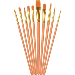 image:imageMr Pen Acrylic Paint Brushes Set 10 Pack Round amp Pointed Tip  Nylon Hair Artist Brushes for Watercolor Oil Rock Face Nail Miniature Canvas Detailing Drawing Art SuppliesSoft Ochre