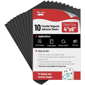 image:imageMr Pen Adhesive Magnetic Sheets 8 x 10 6 Pack Cuttable Magnets Flexible Magnet Sheets with Adhesive for Crafts Photos Classroom Decorations Easy Peel and Stickers for Planning4 x 6