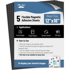 image:imageMr Pen Adhesive Magnetic Sheets 8 x 10 6 Pack Cuttable Magnets Flexible Magnet Sheets with Adhesive for Crafts Photos Classroom Decorations Easy Peel and Stickers for Planning12 x 16