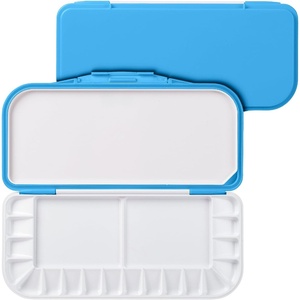 image:imageMr Pen Airtight Watercolor Palette with Lid 18 Wells amp 2 Mixing Areas  Lightweight Sealing Paint Palette for Travel Painting Watercolor Mixing Art Class and Studio UseBlue