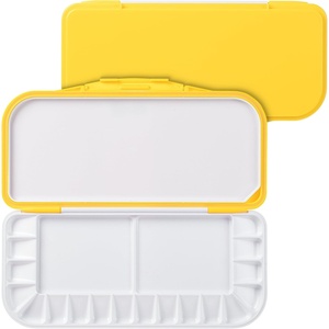 image:imageMr Pen Airtight Watercolor Palette with Lid 18 Wells amp 2 Mixing Areas  Lightweight Sealing Paint Palette for Travel Painting Watercolor Mixing Art Class and Studio UseYellow
