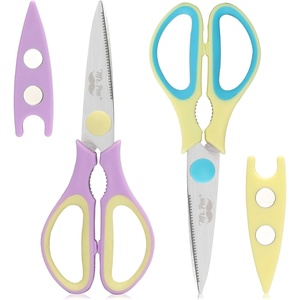 image:imageMr Pen All Purpose Kitchen Shears with Protective Sheath 8 Inch  Dishwasher Safe Stainless Steel Food Scissors with MicroSerrated Blades Durable Utility Kitchen Shears Gray amp OrangePurple  Yellow