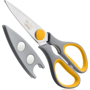 image:imageMr Pen All Purpose Kitchen Shears with Protective Sheath 8 Inch  Dishwasher Safe Stainless Steel Food Scissors with MicroSerrated Blades Durable Utility Kitchen Shears Gray amp OrangeGray  Orange