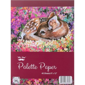 image:imageMr Pen Disposable Paint Palette Paper Paint Pad 6 x 9 40 Sheets  Acrylic Paint Paper Suitable for Watercolor Gouache Acrylic and Oil Paints TearOff Palette Sheets for Painting9 x 12  1 Pack