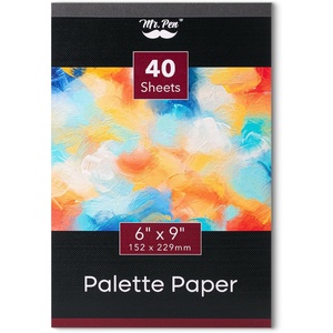 image:imageMr Pen Disposable Paint Palette Paper Paint Pad 6 x 9 40 Sheets  Acrylic Paint Paper Suitable for Watercolor Gouache Acrylic and Oil Paints TearOff Palette Sheets for Painting6 x 9  1 Pack