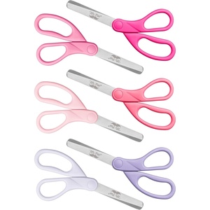 image:imageMr Pen Kids Scissors 6 Pack 5 Inch Pastel Macaroon Color Ages 4  Stainless Steel Blunt Tip amp Ergonomic Plastic Handle Right amp Left Handed Safety Scissors for Kids Ages 68Blush Bloom