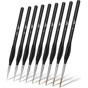 image:imageMr Pen Miniature Paint Brushes 9 Pcs Detail Paint Brush SetBlack