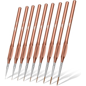 image:imageMr Pen Miniature Paint Brushes 9 Pcs Detail Paint Brush SetRose Gold