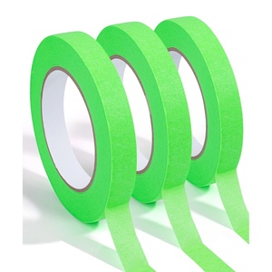 image:imageMr Pen Orange Yellow Masking Tape 06 Inch Wide 3 Rolls 3 x 55 Yards  Orange Yellow Painters TapeLight Green