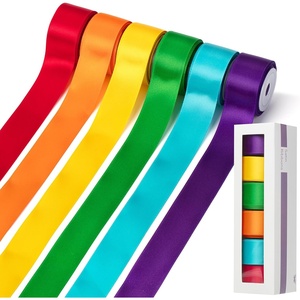 image:imageMr Pen Satin Ribbon 6 Rolls 1 Inch 5 YardsRoll  Vibrant Rainbow Ribbon 1 Inch