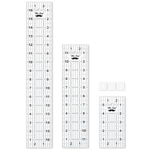 image:imageMr Pen Sewing Ruler 3 Pack 6 12 amp 17 Acrylic Ruler Quilting Ruler  Cutting Ruler Acrylic Ruler for Cutting Fabric Rulers for Quilting and Sewing Non Slip Quilt Rulers Sewing Supplies