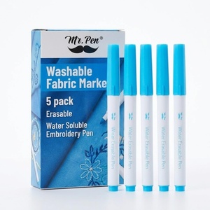 image:imageMr Pen Washable Fabric Markers for Sewing 10 Pack Blue Erasable  Water Soluble Embroidery Pen Bulk Fabric Marking Pens for Sewing5 Pack