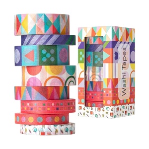 image:imageMr Pen Washi Tape Set 15 Rolls Assorted Sizes 5 YardsRoll  Washi Tape for Scrapbook Arts Crafts Journals and Planners Woodland WhisperGeo Labyrinth