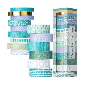 image:imageMr Pen Washi Tape Set 15 Rolls Assorted Sizes 5 YardsRoll  Washi Tape for Scrapbook Arts Crafts Journals and Planners Woodland WhisperOcean Breez