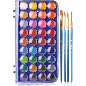 image:imageMr Pen Watercolor Paint Set 36 Colors  Watercolor Paints with 4 Brushes and Palette Watercolor Paint Portable Watercolor Set