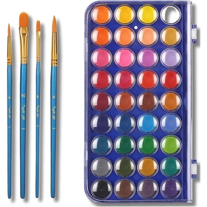 image:imageMr Pen Watercolor Paint Set 40 pcs 36 Colors Watercolor Paints  4 Brushes NonToxic Watercolor Paint Portable Watercolor Set Water Colors for Adults Kids1 Count Pack of 1