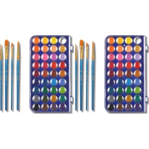 image:imageMr Pen Watercolor Paint Set 40 pcs 36 Colors Watercolor Paints  4 Brushes NonToxic Watercolor Paint Portable Watercolor Set Water Colors for Adults Kids1 Count Pack of 2