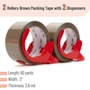image:imageMr Pen 2 Rolls Packing Tape with 2 Dispensers 2 Wide 50 Yards  Clear Packing Tape Heavy Duty for Mailing Moving Boxes and PackagingBrown