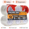 image:imageMr Pen 2 Rolls Packing Tape with 2 Dispensers 2 Wide 50 Yards  Clear Packing Tape Heavy Duty for Mailing Moving Boxes and PackagingClear