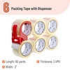 image:imageMr Pen 2 Rolls Packing Tape with 2 Dispensers 2 Wide 50 Yards  Clear Packing Tape Heavy Duty for Mailing Moving Boxes and PackagingClear