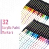 image:imageMr Pen Acrylic Paint Markers 32 pcs Colorful  Acrylic Paint Pens for Rocks Wood Canvas Stone Glass Ceramic Surfaces