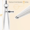 image:imageMr Pen Adjustable Divider Leather Compass 8 Inch Lockable Metal Compass  Wing Dividers for Leather Woodworking Compass Compass for Woodworking Large Compass for Woodworking Wing DividerDivider