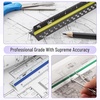 image:imageMr Pen Architectural Scale 12 inch Black Scale Ruler Contractor  Architect Scal Drafting ToolsBlack  White