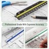 image:imageMr Pen Architectural Scale 12 inch Black Scale Ruler Contractor  Architect Scal Drafting ToolsBlack  White