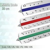 image:imageMr Pen Architectural Scale 12 inch Black Scale Ruler Contractor  Architect Scal Drafting ToolsBlack  White