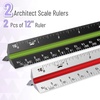 image:imageMr Pen Architectural Scale 12 inch Black Scale Ruler Contractor  Architect Scal Drafting ToolsBlack  White