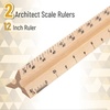 image:imageMr Pen Architectural Scale Ruler 12 Inch 2 Pack  Wooden Architecture Ruler Scale Ruler for Blueprints Architect Ruler Imperial Scale Drafting Ruler