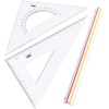 image:imageMr Pen Architectural Triangular Ruler Set with 12 Inch Triangular Scale  11 Inch 3060 and 8 Inch 4590 Triangles